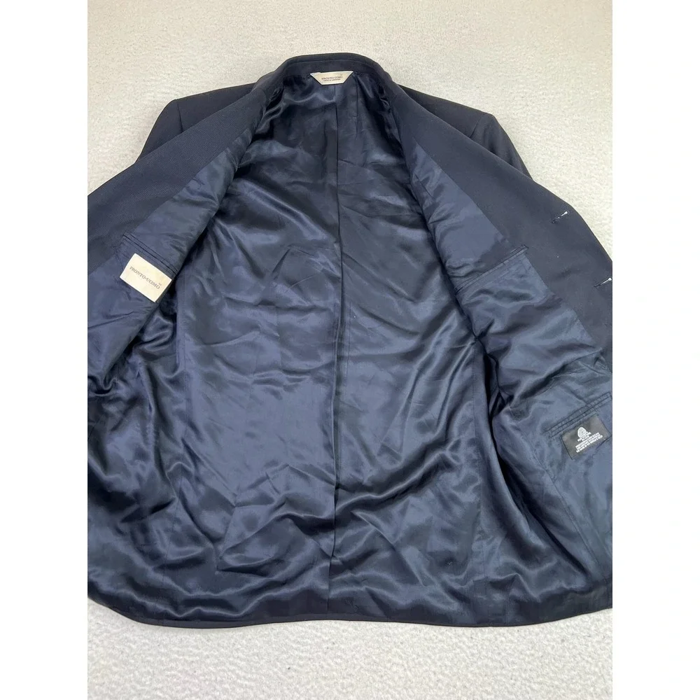 Pronto Uomo Blazer Mens 42 Regular Navy Reda Super 110s Wool 3 Button Sport Coat